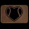 Faux Leather Engravable Patch - Round-Corner Rectangular Thumbnail