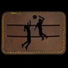 Faux Leather Engravable Patch - Round-Corner Rectangular Thumbnail