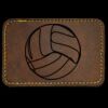 Faux Leather Engravable Patch - Round-Corner Rectangular Thumbnail