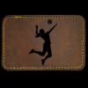 Faux Leather Engravable Patch - Round-Corner Rectangular Thumbnail