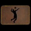 Faux Leather Engravable Patch - Round-Corner Rectangular Thumbnail