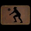 Faux Leather Engravable Patch - Round-Corner Rectangular Thumbnail