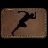 Faux Leather Engravable Patch - Round-Corner Rectangular Thumbnail