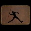 Faux Leather Engravable Patch - Round-Corner Rectangular Thumbnail
