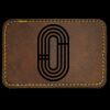Faux Leather Engravable Patch - Round-Corner Rectangular Thumbnail