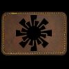Faux Leather Engravable Patch - Round-Corner Rectangular Thumbnail