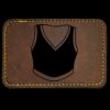 Faux Leather Engravable Patch - Round-Corner Rectangular Thumbnail