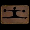 Faux Leather Engravable Patch - Round-Corner Rectangular Thumbnail