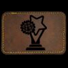 Faux Leather Engravable Patch - Round-Corner Rectangular Thumbnail