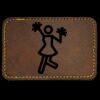 Faux Leather Engravable Patch - Round-Corner Rectangular Thumbnail