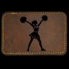Faux Leather Engravable Patch - Round-Corner Rectangular Thumbnail