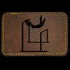 Faux Leather Engravable Patch - Round-Corner Rectangular Thumbnail