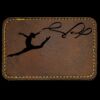 Faux Leather Engravable Patch - Round-Corner Rectangular Thumbnail