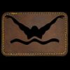 Faux Leather Engravable Patch - Round-Corner Rectangular Thumbnail