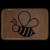 Faux Leather Engravable Patch - Round-Corner Rectangular Thumbnail