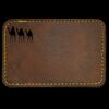 Faux Leather Engravable Patch - Round-Corner Rectangular Thumbnail