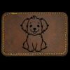 Faux Leather Engravable Patch - Round-Corner Rectangular Thumbnail