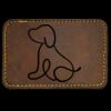 Faux Leather Engravable Patch - Round-Corner Rectangular Thumbnail