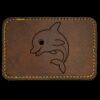 Faux Leather Engravable Patch - Round-Corner Rectangular Thumbnail