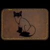 Faux Leather Engravable Patch - Round-Corner Rectangular Thumbnail