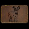 Faux Leather Engravable Patch - Round-Corner Rectangular Thumbnail