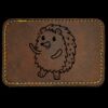 Faux Leather Engravable Patch - Round-Corner Rectangular Thumbnail