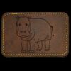 Faux Leather Engravable Patch - Round-Corner Rectangular Thumbnail