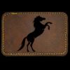 Faux Leather Engravable Patch - Round-Corner Rectangular Thumbnail