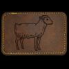 Faux Leather Engravable Patch - Round-Corner Rectangular Thumbnail