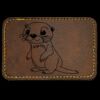 Faux Leather Engravable Patch - Round-Corner Rectangular Thumbnail