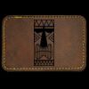 Faux Leather Engravable Patch - Round-Corner Rectangular Thumbnail