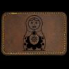 Faux Leather Engravable Patch - Round-Corner Rectangular Thumbnail