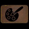 Faux Leather Engravable Patch - Round-Corner Rectangular Thumbnail