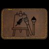 Faux Leather Engravable Patch - Round-Corner Rectangular Thumbnail