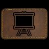 Faux Leather Engravable Patch - Round-Corner Rectangular Thumbnail