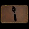 Faux Leather Engravable Patch - Round-Corner Rectangular Thumbnail