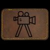 Faux Leather Engravable Patch - Round-Corner Rectangular Thumbnail