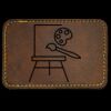 Faux Leather Engravable Patch - Round-Corner Rectangular Thumbnail