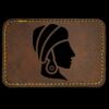 Faux Leather Engravable Patch - Round-Corner Rectangular Thumbnail