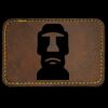 Faux Leather Engravable Patch - Round-Corner Rectangular Thumbnail