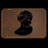 Faux Leather Engravable Patch - Round-Corner Rectangular Thumbnail