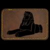 Faux Leather Engravable Patch - Round-Corner Rectangular Thumbnail