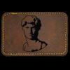 Faux Leather Engravable Patch - Round-Corner Rectangular Thumbnail