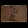 Faux Leather Engravable Patch - Round-Corner Rectangular Thumbnail