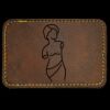 Faux Leather Engravable Patch - Round-Corner Rectangular Thumbnail