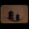 Faux Leather Engravable Patch - Round-Corner Rectangular Thumbnail