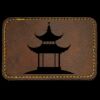 Faux Leather Engravable Patch - Round-Corner Rectangular Thumbnail