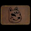 Faux Leather Engravable Patch - Round-Corner Rectangular Thumbnail