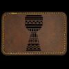 Faux Leather Engravable Patch - Round-Corner Rectangular Thumbnail
