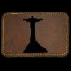 Faux Leather Engravable Patch - Round-Corner Rectangular Thumbnail